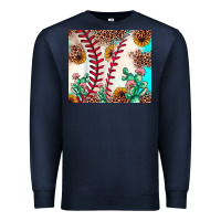 Navy baseball leopard turquoise cactus sunflower Premium Sweatshirt - JahusDesignShop