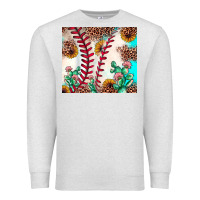 Oatmeal Heather baseball leopard turquoise cactus sunflower Premium Sweatshirt - JahusDesignShop