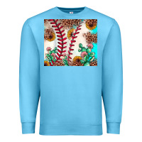 Ocean Blue baseball leopard turquoise cactus sunflower Premium Sweatshirt - JahusDesignShop