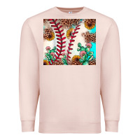 Pale Pink baseball leopard turquoise cactus sunflower Premium Sweatshirt - JahusDesignShop