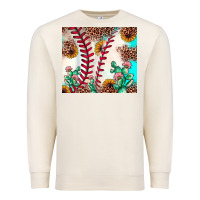 Sandshell baseball leopard turquoise cactus sunflower Premium Sweatshirt - JahusDesignShop