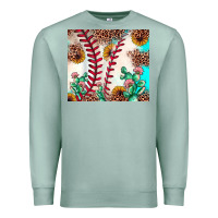Seafoam baseball leopard turquoise cactus sunflower Premium Sweatshirt - JahusDesignShop