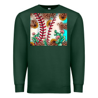 Sports Green baseball leopard turquoise cactus sunflower Premium Sweatshirt - JahusDesignShop