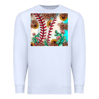 White baseball leopard turquoise cactus sunflower Premium Sweatshirt - JahusDesignShop