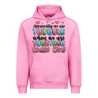 Fuchsia Pink apparently we are trouble when we are together cou Urban Hoodie - MaliasSmallBusiness