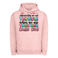 Pigment Salmon apparently we are trouble when we are together cou Urban Hoodie - MaliasSmallBusiness