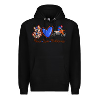 Black Peace Love Motocross Premium Hoodie - RanaPortraitStore