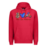 Cardinal Peace Love Motocross Premium Hoodie - RanaPortraitStore