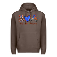 Coffee Peace Love Motocross Premium Hoodie - RanaPortraitStore