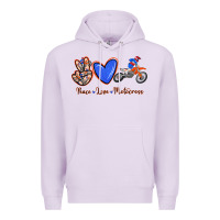 Lilac Peace Love Motocross Premium Hoodie - RanaPortraitStore