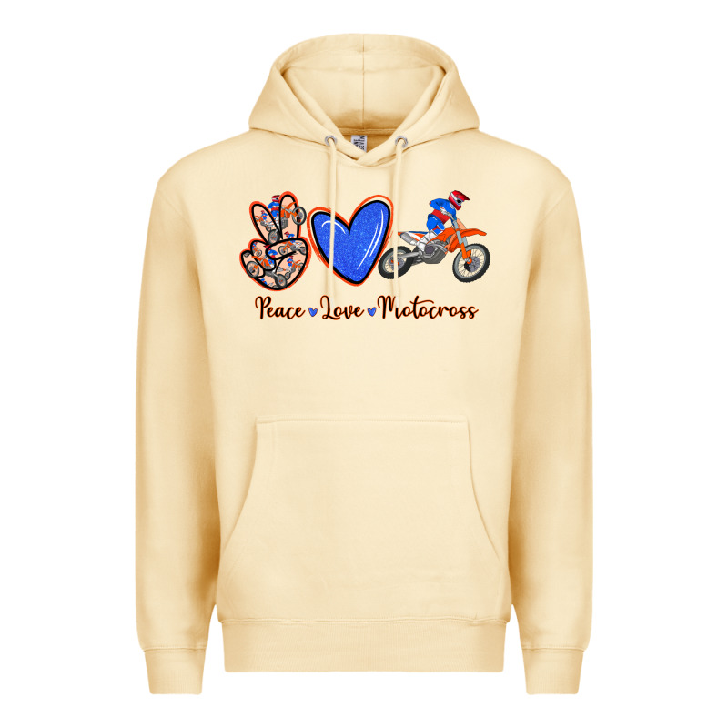 Peace Love Motocross Premium Hoodie by RanaPortraitStore | Teevron