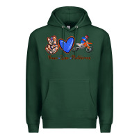 Sports Green Peace Love Motocross Premium Hoodie - RanaPortraitStore