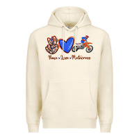 Tofu Peace Love Motocross Premium Hoodie - RanaPortraitStore