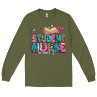 Army Green student nurse Long Sleeve Tee - Zillion Design Studio