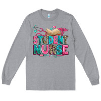 Heather Grey student nurse Long Sleeve Tee - Zillion Design Studio