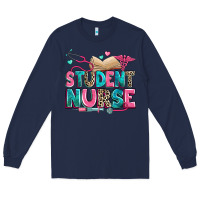 Navy student nurse Long Sleeve Tee - Zillion Design Studio