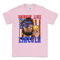Bubblegum Pink drinking like lincoln Classic Tee - texasbilliewilder