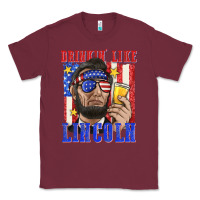 Burgundy drinking like lincoln Classic Tee - texasbilliewilder