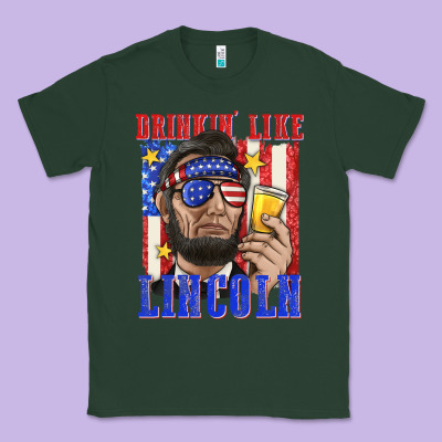 Classic Tee drinking like lincoln