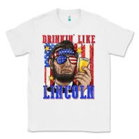 White drinking like lincoln Classic Tee - texasbilliewilder