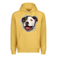 Antique Gold pittbull gray glitter Premium Hoodie - Jasminsmagicworld