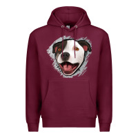 Burgundy pittbull gray glitter Premium Hoodie - Jasminsmagicworld