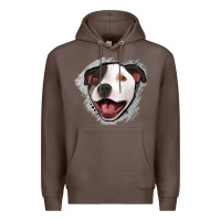 Coffee pittbull gray glitter Premium Hoodie - Jasminsmagicworld