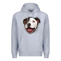 Heather Grey pittbull gray glitter Premium Hoodie - Jasminsmagicworld
