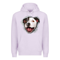 Lilac pittbull gray glitter Premium Hoodie - Jasminsmagicworld