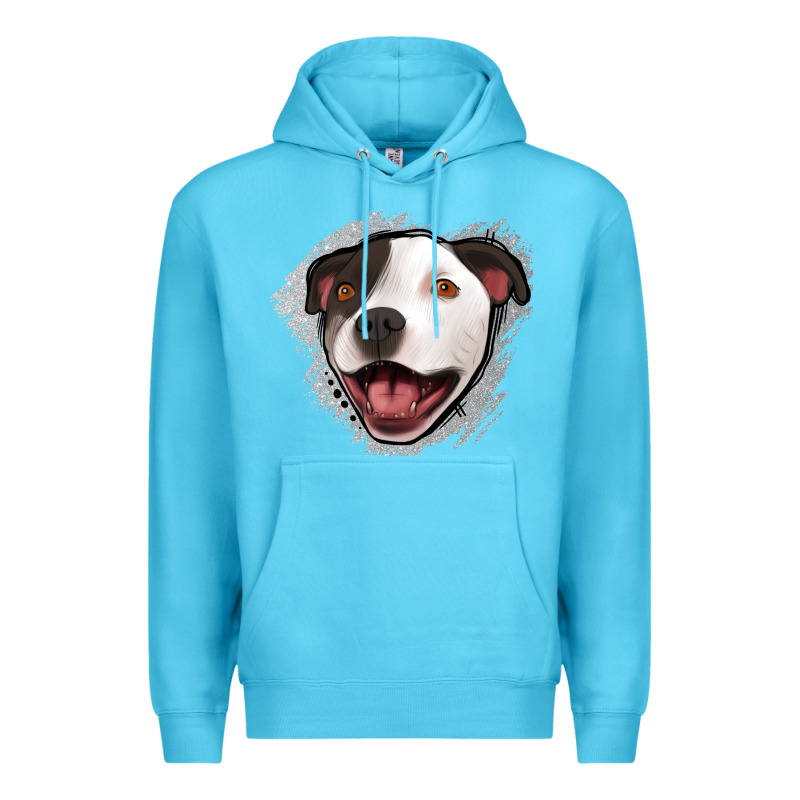 Pittbull Gray Glitter Premium Hoodie by Jasminsmagicworld | Teevron