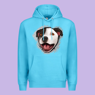 Pittbull Gray Glitter Premium Hoodie Designed By Jasminsmagicworld