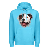 Ocean Blue pittbull gray glitter Premium Hoodie - Jasminsmagicworld