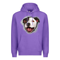 Purple pittbull gray glitter Premium Hoodie - Jasminsmagicworld