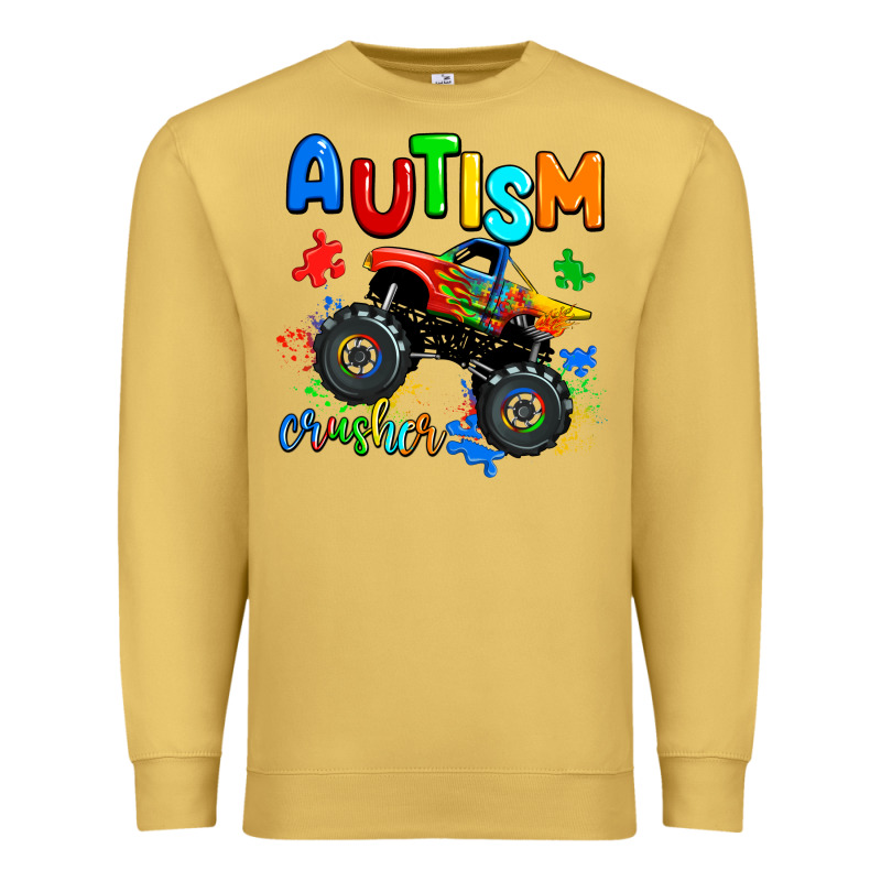 Autism Crusher Premium Sweatshirt by AdoDesignShop | Teevron