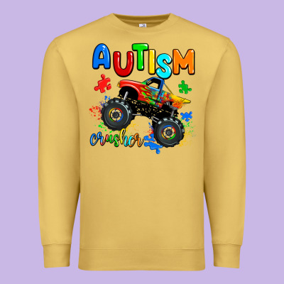 Autism Crusher Premium Sweatshirt Designed By Adodesignshop