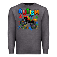 Charcoal Heather autism crusher Premium Sweatshirt - AdoDesignShop