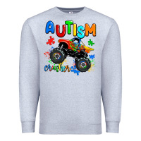 Heather Grey autism crusher Premium Sweatshirt - AdoDesignShop