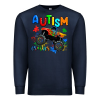 Navy autism crusher Premium Sweatshirt - AdoDesignShop