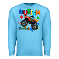 Ocean Blue autism crusher Premium Sweatshirt - AdoDesignShop