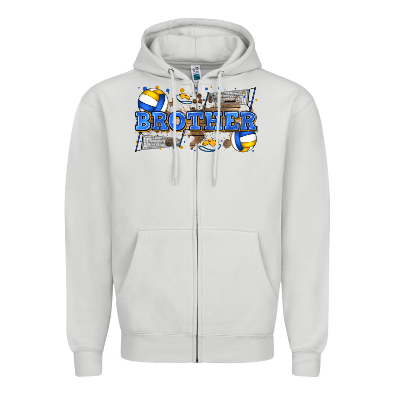 Brother Volleyball Zipper Hoodie by Zillion Design Studio | Teevron