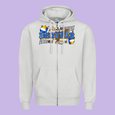 Brother Volleyball Zipper Hoodie Designed By Zillion Design Studio