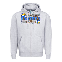 Heather Grey brother volleyball Zipper Hoodie - Zillion Design Studio