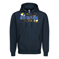 Navy brother volleyball Zipper Hoodie - Zillion Design Studio