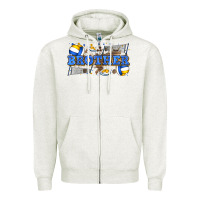 Oatmeal Heather brother volleyball Zipper Hoodie - Zillion Design Studio