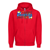 Red brother volleyball Zipper Hoodie - Zillion Design Studio