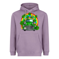 Lavender st patricks shamrock gold rainbow truck Heavyweight Hoodie - FaDigitalArtStudio