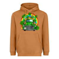 Meerkat st patricks shamrock gold rainbow truck Heavyweight Hoodie - FaDigitalArtStudio