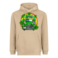 Mushroom st patricks shamrock gold rainbow truck Heavyweight Hoodie - FaDigitalArtStudio