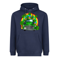 Navy st patricks shamrock gold rainbow truck Heavyweight Hoodie - FaDigitalArtStudio