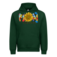 Forest Green autism mom life sunflower Urban Hoodie - MaliasSmallBusiness